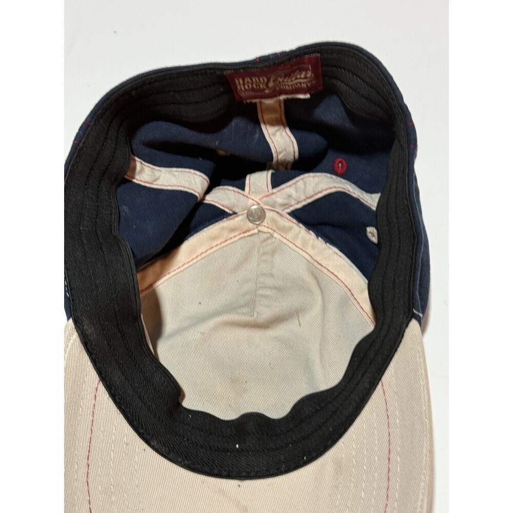 Hard Rock Guitar Company Orlando FL Hat Adult Fitted‎ L/XL Blue Tan Baseball Cap - Picture 4 of 4